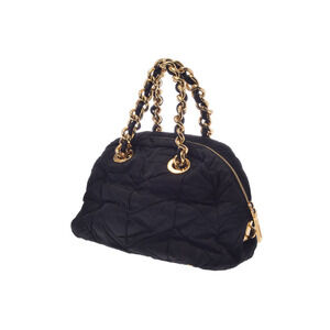 Prada handbag nylon chain black